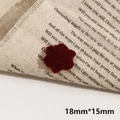 Detalle de la flor de resina rosa de terciopelo burdeos 18x15mm para joyas DIY - Camelia Vintage (4号款 vintage)