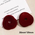 Burgundy velvet irregular round pendant with triangle cutout, size 38mm by 39mm - Large Spiral (Size 20# - 1pc)