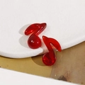 Transparenter roter Harz-Achtelnoten-Anhänger für DIY-Ohrringe und Handy-Schmuckherstellung - Rot (Stil B)
