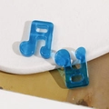Ciondoli note musicali in resina blu traslucida per gioielli e accessori fai-da-te - Blu (Stile A)