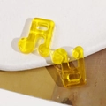 Ciondoli a forma di nota musicale in resina gialla traslucida per gioielli fai-da-te - Giallo (Stile A)