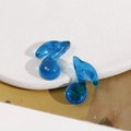 Ciondolo nota musicale in resina blu scuro trasparente su vassoio per gioielli fai-da-te - Blu (Stile B)