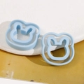 Piezas de resina azul claro con forma de animal para pinzas de pelo DIY y manualidades - Conejo Azul