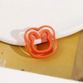 Cute orange rabbit resin accessory for DIY earrings and hair jewelry making - Rabbit / Orange