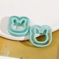 Mint green resin hollow cartoon animal pendants for DIY hair clip making accessories - Rabbit / Lake Green