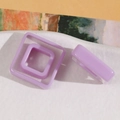 Light purple square resin star accessory for DIY earrings with semi-transparent finish - Purple Square