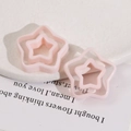 Pink double-layer hollow star resin charms for DIY earrings and hair accessories - Pentagram / Flesh Pink