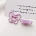 Detailed view of light purple hollow butterfly resin charms for DIY jewelry earrings - Purple Butterfly
