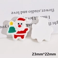 Detailed view of 23mm resin Santa Claus DIY charms with flat back for crafts - Santa Claus