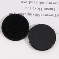 Detail van zwarte gevlokte en gladde ronde hars DIY-sieradenaccessoires onderdelen - Zwart Rond