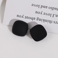 Matte und satinierte schwarze 15mm quadratische Harz-Ohrstecker für DIY Schmuck - Schwarzes Quadrat