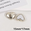 Ciondoli a cuore vintage in oro e argento con trama martellata, misura 15 mm per 17 mm - Stile Cuore Oro