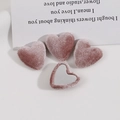 Pink heart-shaped velvet charms for DIY jewelry making and handmade craft accessories - Light Pink