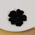 Dettaglio di un fiore di acrilico floccato nero per accessori per la creazione di gioielli - Ciondolo Nero