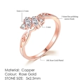 Exquisite 18K rose gold plated copper ring featuring marquise-cut zircon stones - 6 / Marquise Hollow Pattern Style (R777)