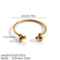 Detailed dimensions of stainless steel adjustable ring with triple bead claw design - Three Bead Cluster Style (JDR256171 -2)