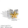 Detail view of starfish ring with dimensions and weight specs on a white background - Starfish Open Ring (JDR2507121-1)