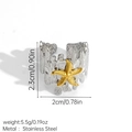 Detaillierte Größentabelle für den verstellbaren Seesternring aus Edelstahl mit Maßen - Korallentextur Seestern Offener Ring (JDR2507121-21)