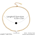 Spécifications détaillées du collier en perles dorées avec chaîne d'extension - Collier (JDN2509134)