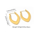Minimalist 18k gold-plated V-shaped huggie earrings with brushed metallic texture - 18K Gold / V-Shaped Geometric (Style 9)