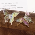 Colgantes de mariposa de acrílico translúcido color AB para creación de joyería artesanal - Mariposa Pequeña Transparente Iridiscente