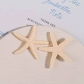 Bunte Seestern-Harz-Accessoires in hellem Beige für die DIY-Schmuckherstellung - Mattweiß