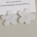 Detail of semi-transparent glitter resin flower charms for DIY jewelry and hair accessories - Glitter Flower (B29-4-24)
