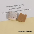 Détails des breloques ours 19mm en résine et flocage pour créations artisanales DIY - Ours Cookie Café