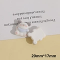Détails de breloques ours marron en résine de 20mm avec texture floquée et dos plat - Lapin Blanc Dodue