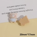 Détails de charmes ours floqués mignons pour DIY avec dimensions de 20mm x 17mm - Ours Marron