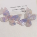 Macro detail of gradient acetate butterfly charms with marble texture for DIY hair accessories - Pink Purple Blue Gradient Butterfly (Style 4)