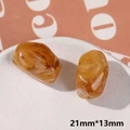 Amber marble effect oval acrylic beads 21x13mm for DIY jewelry making and crafts - Amber Texture Oval (No. 4) / 1 Piece (21x13mm)