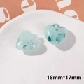Mint green marble acrylic heart charms for DIY jewelry making, 18mm size - Mint Green Textured Heart (Size 7)