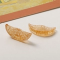 Detailed close-up of translucent orange fruit slices with realistic pulp texture - No Hole / Orange