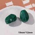 Green marble texture 19x12mm acrylic faceted loose beads for DIY jewelry making - Green Textured Faceted Accessory (No. 12)
