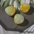 Green and yellow 18mm resin stone pendants for DIY earrings and jewelry making - Green & Yellow Textured Pebble (No. 14)