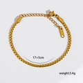 Dettaglio del bracciale a catena veneziana placcato oro 18K con chiusura a moschettone - Catena veneziana / Oro