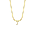 Goldene Schlangenkette mit Vintage-Buchstabe J-Anhänger und Perlenverzierung - Buchstabe J / Künstliche Perlen-Buchstaben-Stil