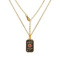 Collana vintage in acciaio inossidabile dorato con ciondolo tarocchi sole e luna a rilievo - Ciondolo sole 1