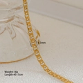 Collar de cadena de eslabones dorados de acero inoxidable, gargantilla de capas de 5,5 mm - Cadena Tejida Doble Entrelazada (1-4)