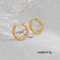 Polished golden stainless steel hoop earrings with 12mm inner diameter and 3mm thickness - 3mm Thick Gold (12mm Inner Diameter)