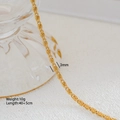 Collana a spirale a doppio anello dorata da 3 mm con catena di estensione regolabile - Catena a Maglia S (1-9)
