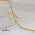 Collana a catena dorata in acciaio inossidabile da 2,5mm, lunghezza 40+5cm raffinata - Catena Interlock a Blocchi Rettangolari (1-12)