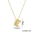 Gold-plated letter E pendant necklace with micro-pave cubic zirconia and satellite chain - Letter E / Gold