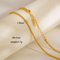 Dettaglio della collana veneziana dorata da 1,9 mm con chiusura a moschettone - Catena a Box Dorata (8-1)