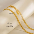 Dettaglio catena a spirale in acciaio dorato 3,2 mm con chiusura a moschettone e catenina - Catena a Spirale (B5)