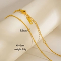 Macro di collana a serpente dorata in acciaio inossidabile con perle e incisione - Catena a Serpente con Sfere (B9)