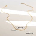 Collar de cadena de satélite dorada minimalista con cierre de langosta y ajustable - Estilo de Cadena Fina con Cuentas (7-13) / Dorado