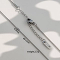 Détail de la chaîne serpent 0,9mm en acier inoxydable avec fermoir et longueur 40+5cm - 0.9mm Largeur 40cm Longueur / Argent