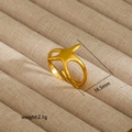 Detailed macro view of an 18K gold-plated irregular starfish ring on a velvet tray - Gold High Gloss Starfish Style (89)